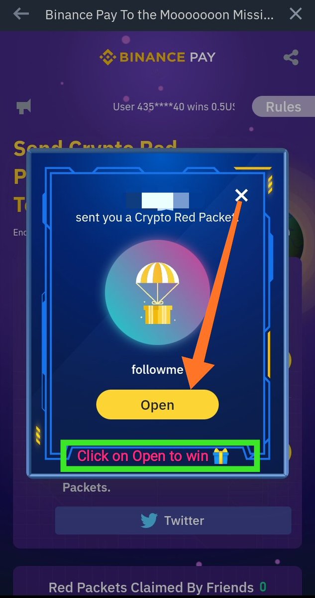 Crypto_Hubbers's tweet photo. HOW TO CLAIM #CRYPTOREDPACKET FOR FREE!!!
Up to $25 for grabs!
Save BARCODED photo to your gallery
1. Go to BINANCE homepage
2. Click on scan
3. Click on picture & select barcode photo from gallery
4. Click OPEN
NB: follow, like & retweet this
#BinanceUsers
#Binance
#Crypto https://t.co/Jp7jd3CYTt