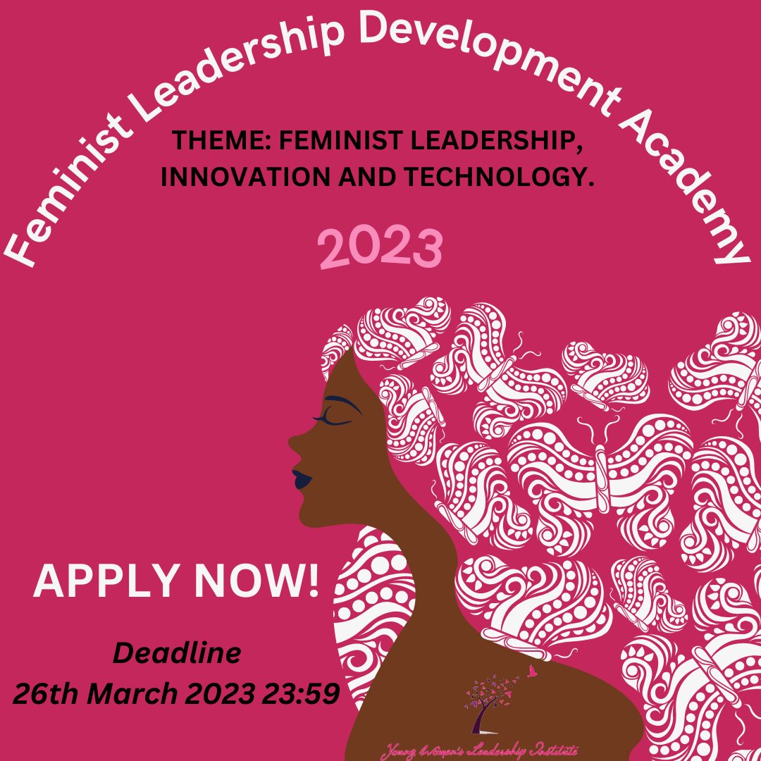 ywli_info's tweet image. Are you a young feminist leader, SRHR advocate, activist &amp;amp; YWLI platform member?

Then here is an opportunity for you under the Feminist Leadership Development Program

Apply here: forms.gle/hox6oAFgKvn6TP…

Share widely!

#FeministLeadership 
@awdf01 @woman_kind @UAFAfrica @ajws