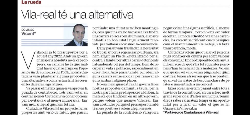 CsVilareal's tweet photo. Fa un any, en un govern en poder absolut, ho vam continuar intentant. Tot perquè Vila-real guanye. https://t.co/olC4r8UrRu
