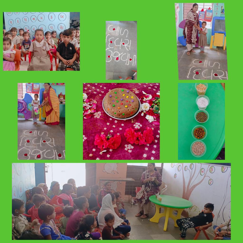 તારીખ 21/3/2023 ના રોજ આંગણવાડી કેન્દ્ર ભીલવા -1  બાળદિવસ ની ઉજવણી કરાવી અને પોષણ પખવાડિયા ની ઉજવાની કરી તેમાં સગર્ભા, ધાત્રી અને કિશોરીયો ને ધાન્ય વિશે માહિતી આપી અને તેના મહત્વ વિશે સમજાવ્યુ.
<a href="/DahodDdo/">DDO Dahod</a>
<a href="/DahodPo/">District ICDS,Office Dahod</a>
<a href="/nirala_kk/">KKNirala</a>
<a href="/TDO_Garbada/">TDO GARBADA</a>