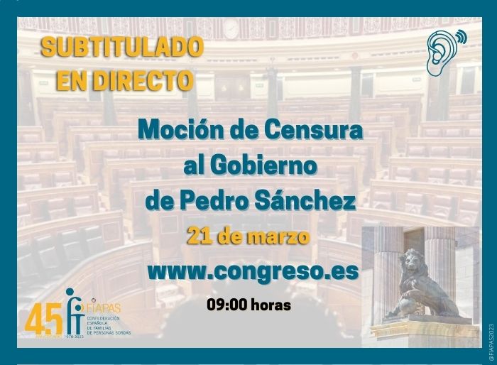 StenotypeES's tweet photo. 🏛️Subtitulamos #EnDirecto El #Pleno debate la #MociónDeCensura al Gobierno presidido por Pedro Sánchez, presentada por los diputados de 
@VOX_Congreso
, con Ramón Tamames como candidato a la Presidencia del Ejecutivo. Gracias a @FIAPAS, la información llega a todo el mundo ℹ️ https://t.co/QHPQhuNxgX