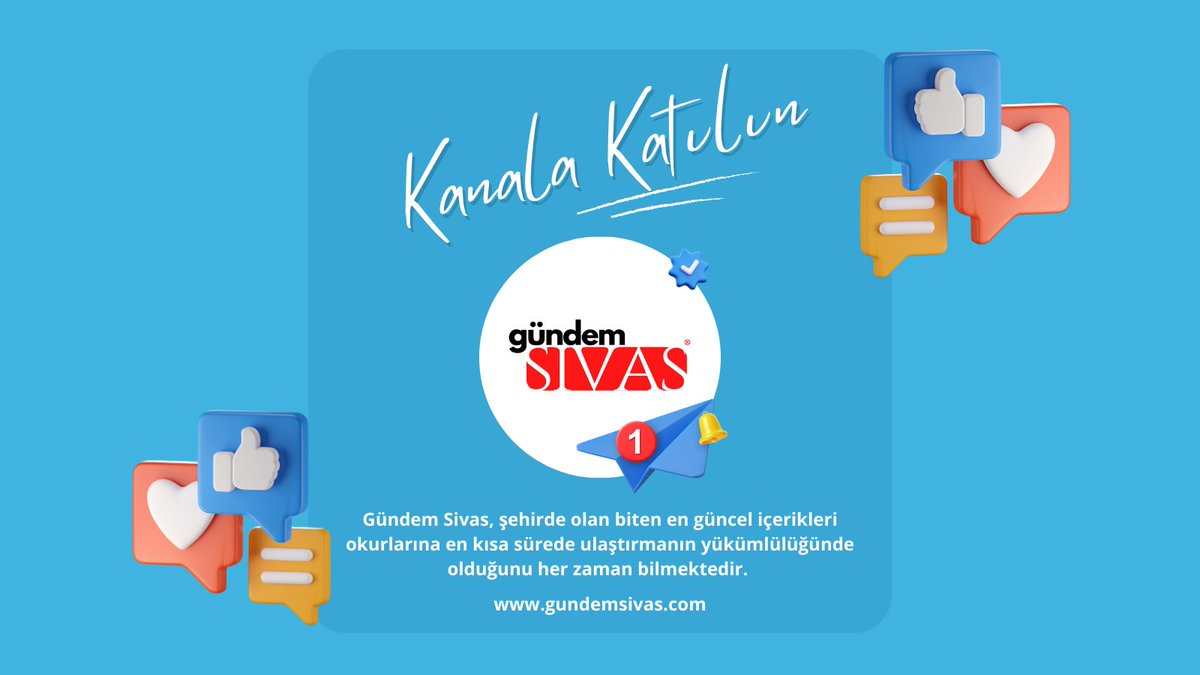 gundemsivascom's tweet photo. Telegram Kanalına Katılmak İçin; https://t.co/znXcNAFEQy

Diğer Sosyal Medya Hesaplarımızı Takip Edebilirsiniz.
-
🚩Facebook : https://t.co/enS9YVp5bs
🚩Twitter : https://t.co/7nQKMi4Wtm
🚩İnstagram : https://t.co/Pq8ngvrQJx
🚩Youtube : https://t.co/m0gBKGYOKP
🚩Tiktok: https://t.co/6W6CBBXbao
-
#gündemsivas #sivas #sivasmerkez #telegram #sosyalmedya #haber #sondakika #gündem