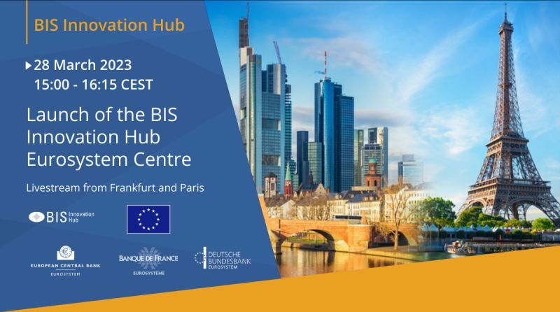 Join us on March 28 at 3pm for the inauguration of the <a href="/BIS_org/">Bank for International Settlements</a>  #Eurosystem Innovation Center, jointly operated by the <a href="/banquedefrance/">Banque de France</a>  in Paris and the <a href="/bundesbank/">Deutsche Bundesbank</a>  in Frankfurt.  
bit.ly/3yKnb8e
Central banks are themselves actors of #innovation.