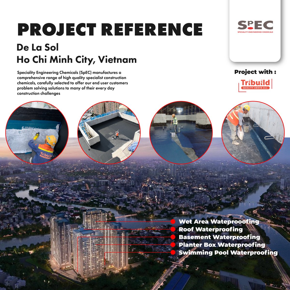 SpECfze's tweet photo. PROJECT REFERENCE: VIETNAM with Tribuild.

Wet Area Wateprooofing
Roof Waterproofing
Basement Waterproofing
Planter Box Waterproofing
Swimming Pool Waterproofing

Website: https://t.co/kb4QPPRDv5
Email: info@spec.ae
Tel No. : +971 4 883 6662
WhatsApp : https://t.co/bsHQn8jpqs https://t.co/CsgC2ll32R
