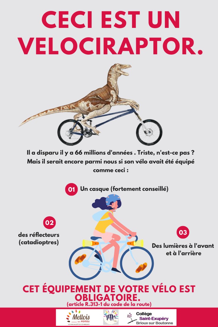 CollegeBrioux's tweet photo. Venir à vélo au collège ? Oui, mais bien équipé ! https://t.co/OOpKNx2mBN