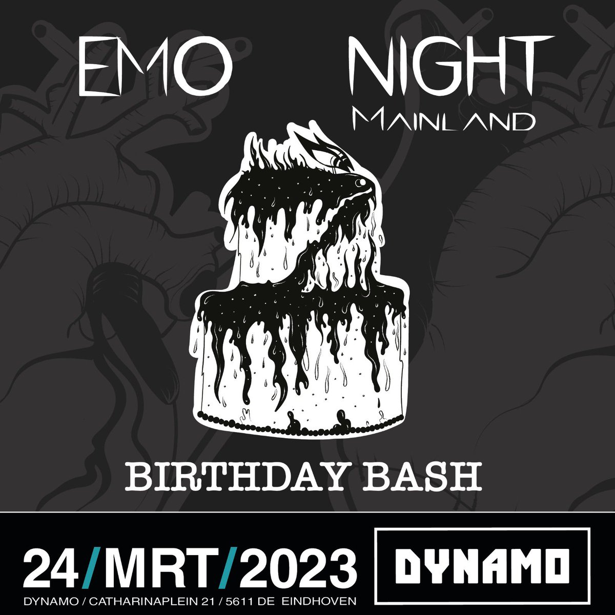 EmoMainland's tweet photo. Friendly reminder that we’ve got a slight little birthday party going on this Friday at @DynamoRock040 👀 https://t.co/wGXKOvXXkA