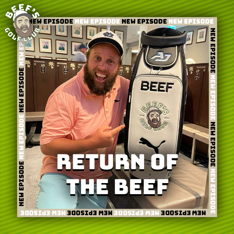 BeefsGolfClub's tweet photo. Members, Beef's Golf Club is back! 

🔔 The shank gong is polished
🥪 We've stocked up on club sandwiches
⛳️ And @BeefGolf has made the world's shortest comeback...

To become a member, simply listen to the podcast and enjoy!

Listen now 👇