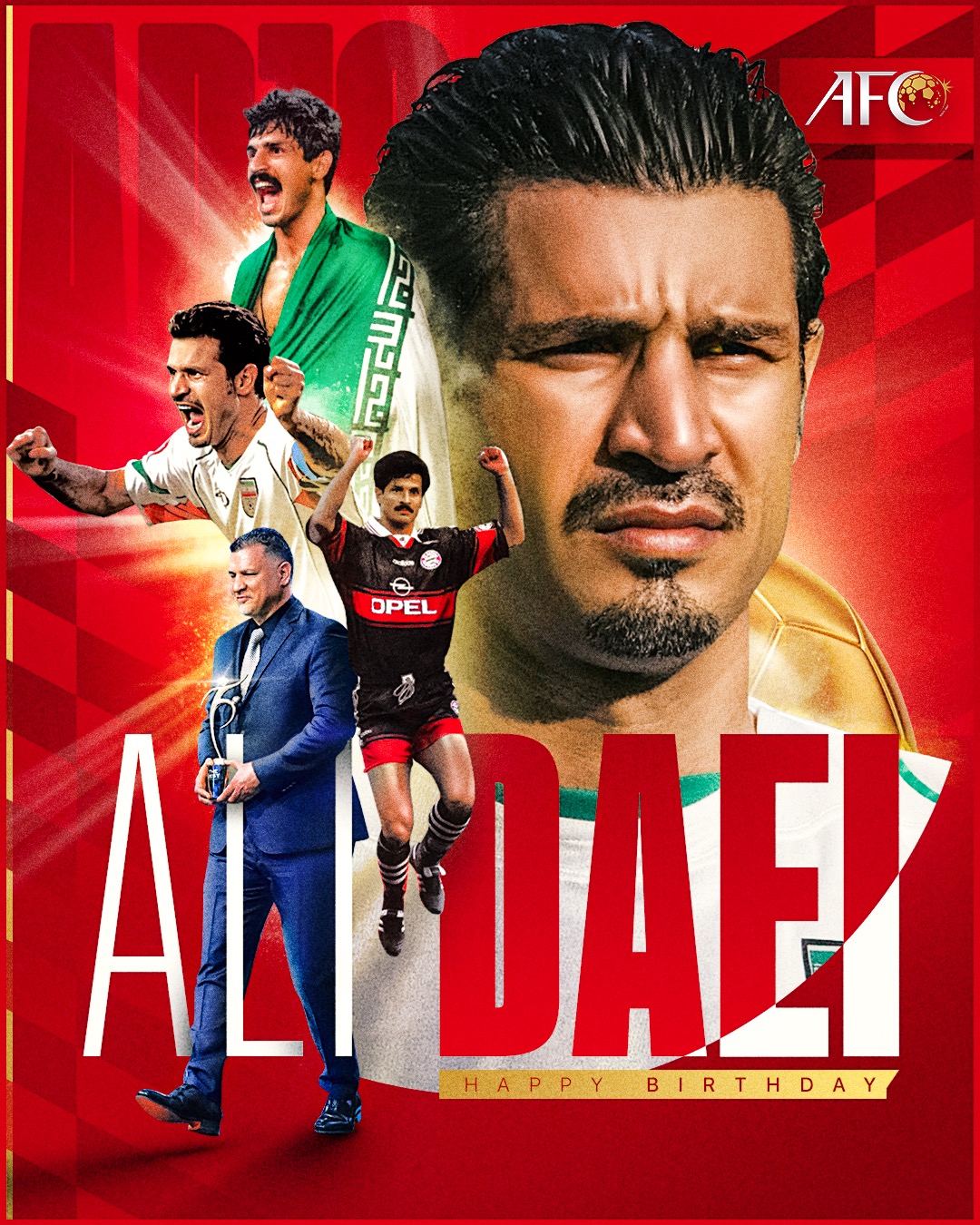 Wishing a very happy birthday to the  Iranian legend who needs no further introduction, Ali Daei!    