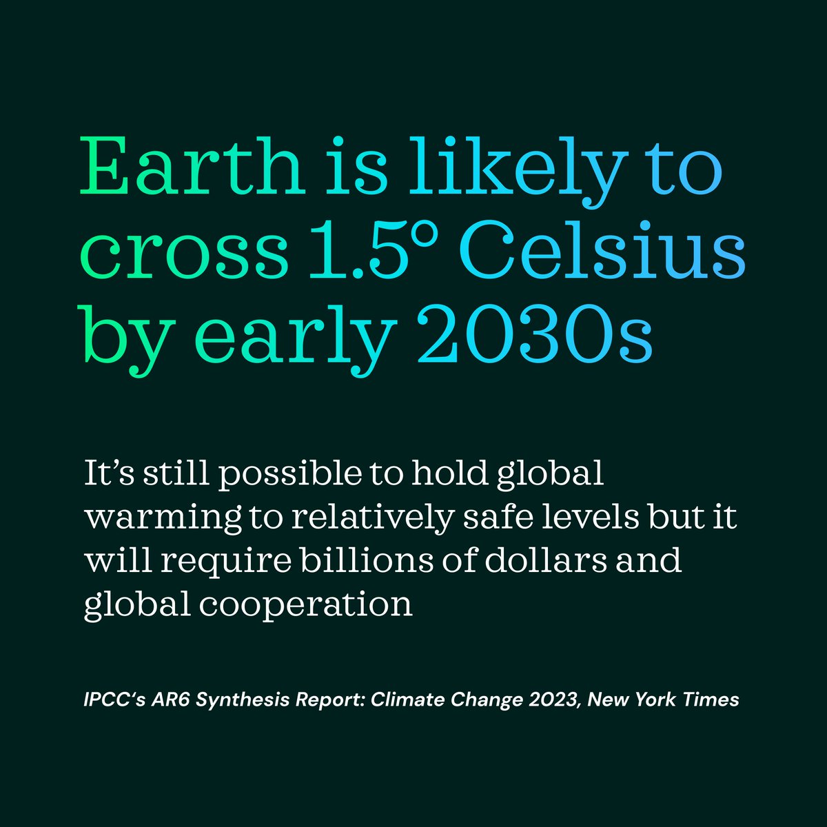 In case you missed it, yesterday IPCC published its sixth assessment report (AR6). 🚨 read the full report here: hubs.la/Q01HD0640

The message seems grim, but we’re also hopeful. We will continue to connect more capital to where it’s most needed. 🙏