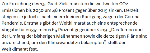 Der #Weltklimarat-Bericht macht es zum x-ten Mal mehr als deutlich: Deutschland muss seine #Emissionen viel, viel schneller senken, als es aktuell geschieht. Dutzende neue #LNG-Terminals sind tabu. 
#IPCC 
wiwo.de/politik/auslan…