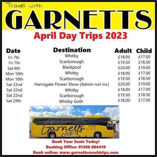 Bishop_Trains's tweet photo. GARNETTS DAY TRIPS - APRIL 2023
Book at Bishop Trains https://t.co/QJFKltGpXy