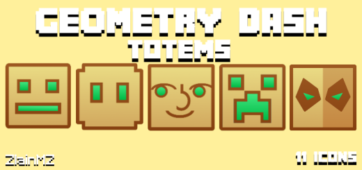 MCPEDL's tweet photo. Geometry Dash Totems - Resource Pack - https://t.co/qQ0RxV6mwV - By @ZlainMZ https://t.co/Vo5zl3AryF