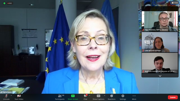 ratsosi's tweet photo. Very pleased to deliver a keynote address at today's @NRFUkraine and @ScienceEurope meeting on “Professional development on research management and European integration”.

👉 Looking forward to discussing European support to Ukrainian #research and #innovation ! 🇪🇺🤝🇺🇦 https://t.co/UchabO2DL0