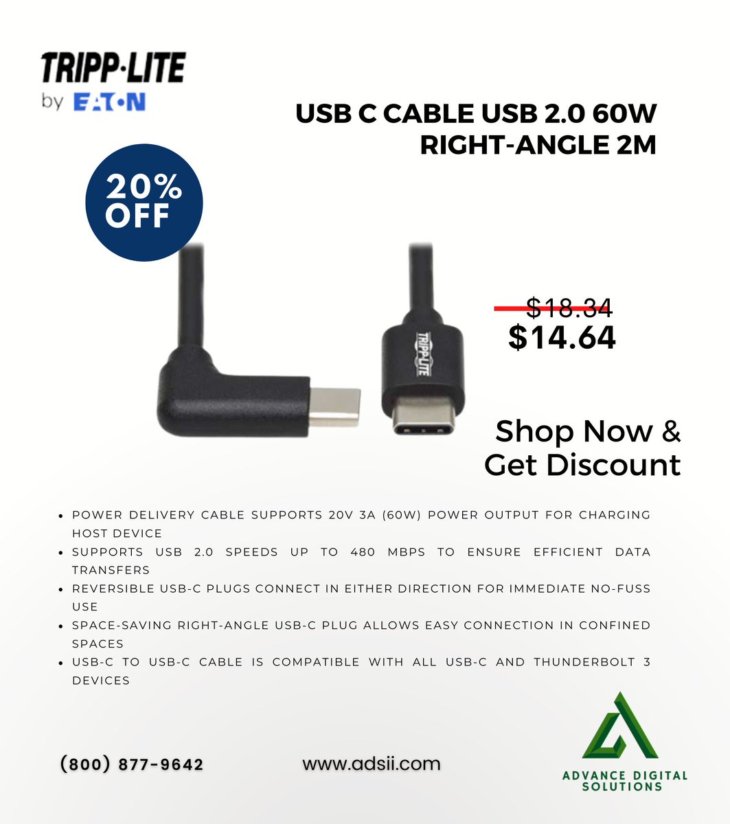 Adsii_dot_com's tweet image. Charge and Sync with Convenience using the New USB C Cable - 2M Length and Right-Angle Design for Hassle-Free Connection!

#USBCcable #charging #syncing #convenience #rightangle #2Mlength #hasslefree #technology #gadgets #productivity