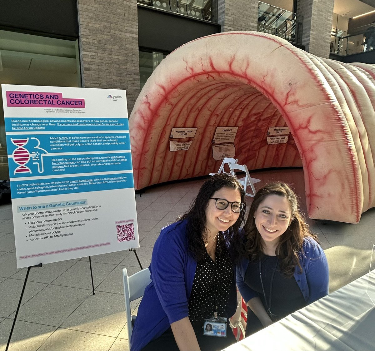 ✨@TehillaBrander and #JulieGold ✨ raising awareness during colon cancer awareness month of the importance of #GeneticCounseling and #GeneticTesting 🧬