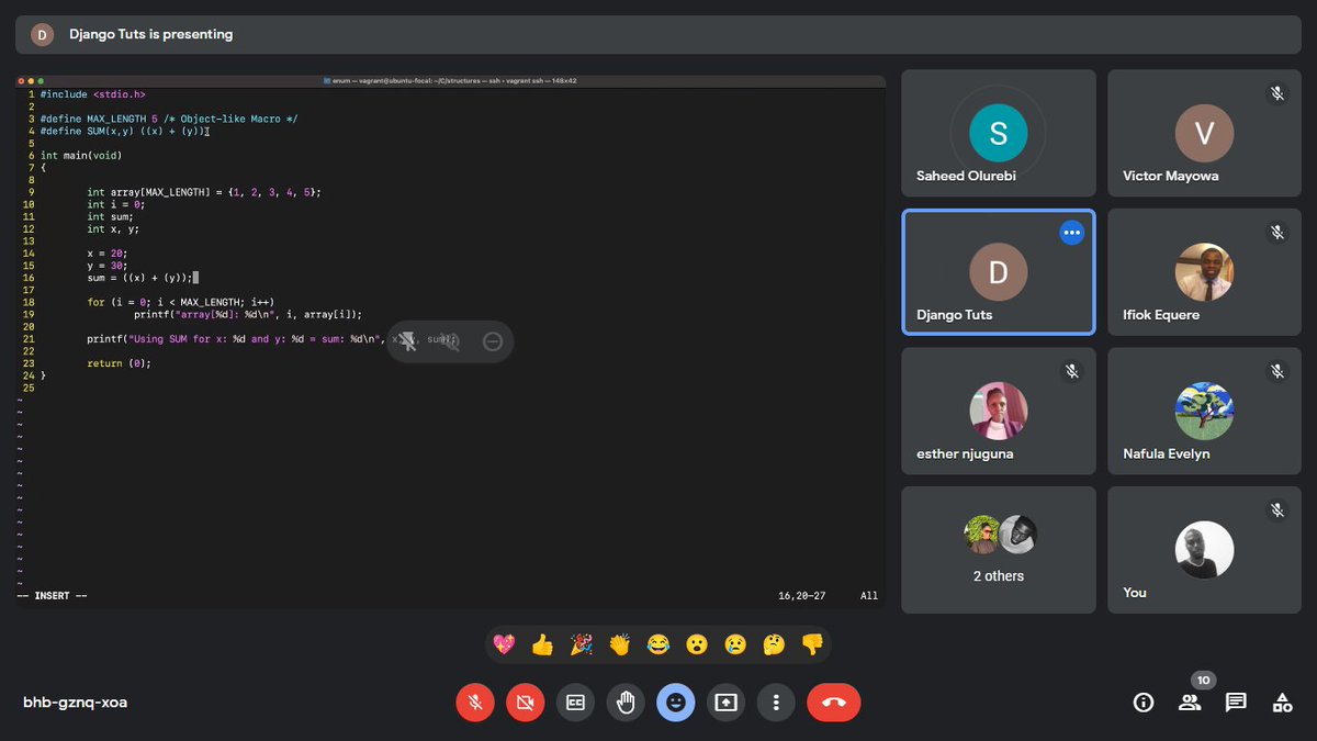 MungaSoftwiz's tweet image. Day 48 of #365daysofprogress
Excited for my peer learning day today as we dive into the world of the C preprocessor! We are learning about both object-like macros and function-like ones. Ready to level up my coding skills and expand my knowledge.🤓👨💻 #peerlearning #Cpreprocessor