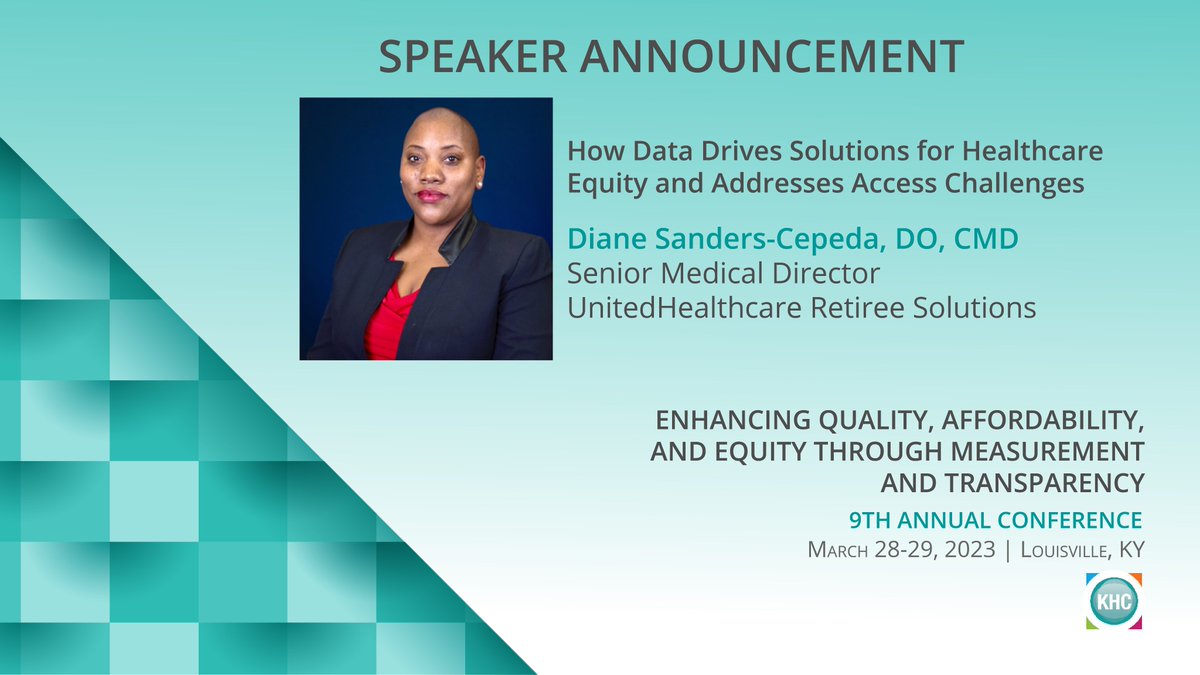 KHC (@khcollaborative) on Twitter photo Featured Speaker: Hear from Diane Sanders-Cepeda, Diane Sanders-Cepeda of <a href="/UHC/">UnitedHealthcare</a> Retiree Solutions as she discusses How Data Drives Solutions for Healthcare Equity and Addresses Access Challenges at the KHC Annual Conference. lnkd.in/gEc2Df8j Featured Speaker: Hear from Diane Sanders-Cepeda, Diane Sanders-Cepeda of <a href="/UHC/">UnitedHealthcare</a> Retiree Solutions as she discusses How Data Drives Solutions for Healthcare Equity and Addresses Access Challenges at the KHC Annual Conference. lnkd.in/gEc2Df8j