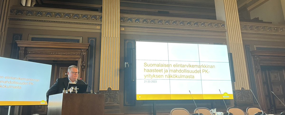 Linkosuon Jyrki Karlsson ”Suomalaisen elintarvikemarkkinan haasteet ja mahdollisuudet PK-yrityksen näkökulmasta” - mielenkiintoisia katsauksia Säätytalolla <a href="/WikbergOlli/">Olli Wikberg</a>