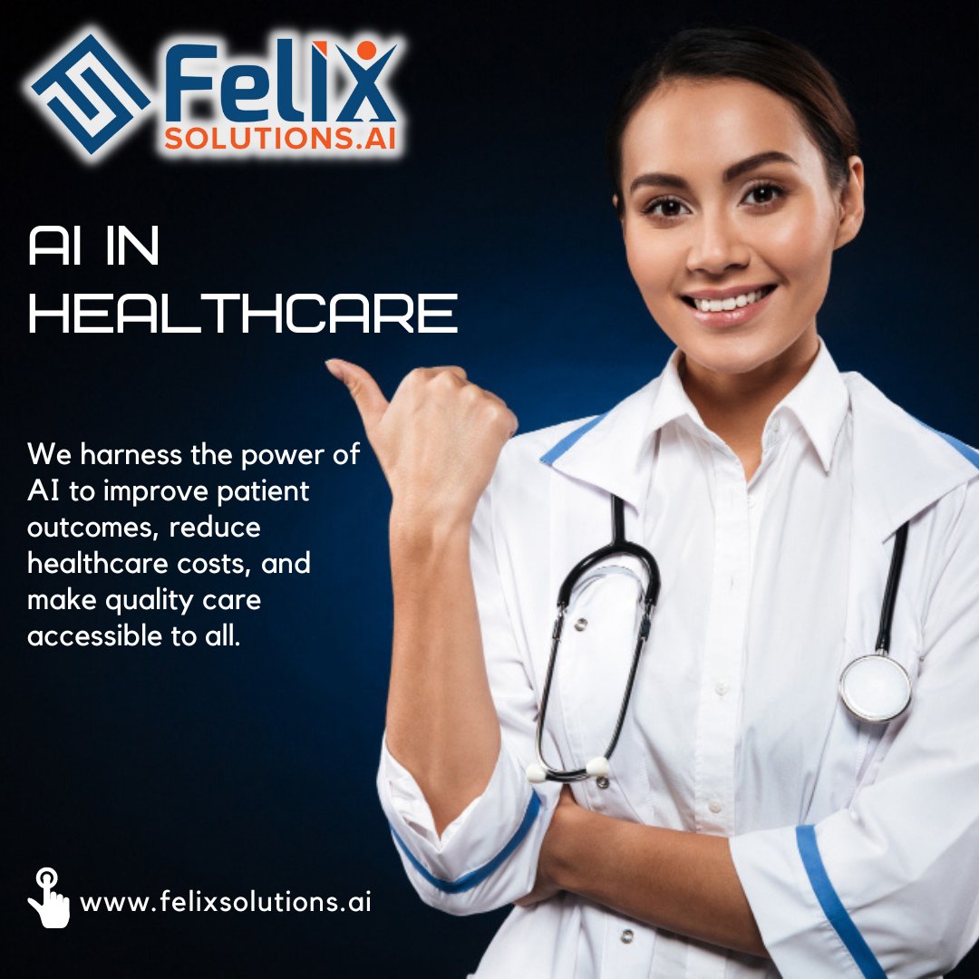felixsol_ai's tweet photo. Healthcare is an essential aspect of our lives, and AI has the potential to revolutionize the way we approach it. From predictive analytics to personalized medicine, AI can make a real difference in healthcare. 

#AIinHealthcare #HealthcareRevolution #BetterTogether https://t.co/vdUICR8XQH