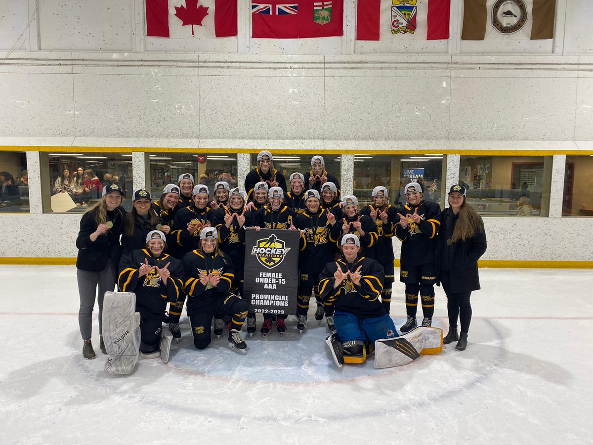 Huge congraulations are in order to our U15 AAA Female team on capturing the "W' over Pembina Valley to win their league title! 👏 

Such a great group of ladies right here!

#hockeybdn #hockeymb #womenshockey