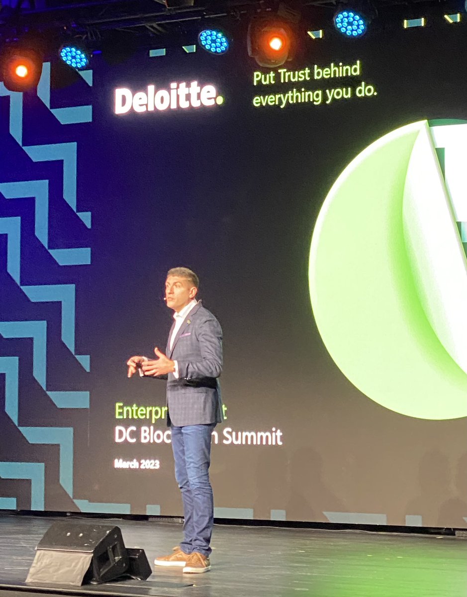 masseyrl's tweet image. Great opener for the #dcblockchain summit. @michaelvbondar. Trust is non-fungible. @Deloitte