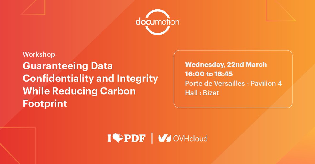 🌱 What does it take to balance millions of daily users, business growth, and our environmental footprint? Join us at @Documation2023 Paris tomorrow for a joint workshop alongside @OVHcloud on growth, data protection, and the environment. 🔗 documation.fr/visiter.php