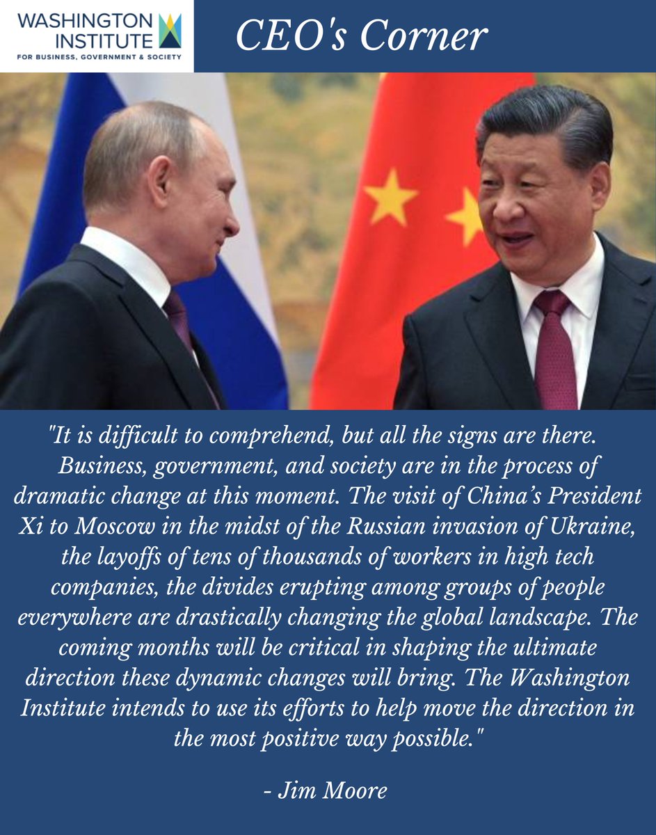 #business #government #society #shapingtheworldtogether

Learn more about our work and become a founding member of the Washington Institute here:
washinst.org