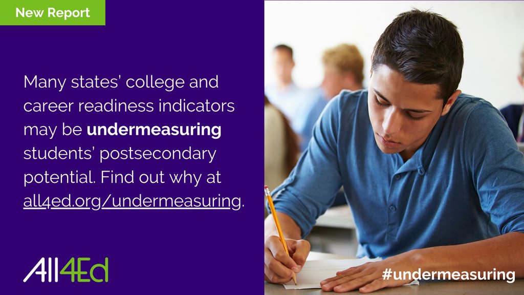 thomascmurray's tweet photo. College and career readiness indicators are more likely to undermeasure Black and Latinx students’ ability to enroll in college, compared to their White peers.
Read @All4Ed's new #Undermeasuring report for more information → https://t.co/xPsxtAO1P9 https://t.co/UxzZ9BZMg0