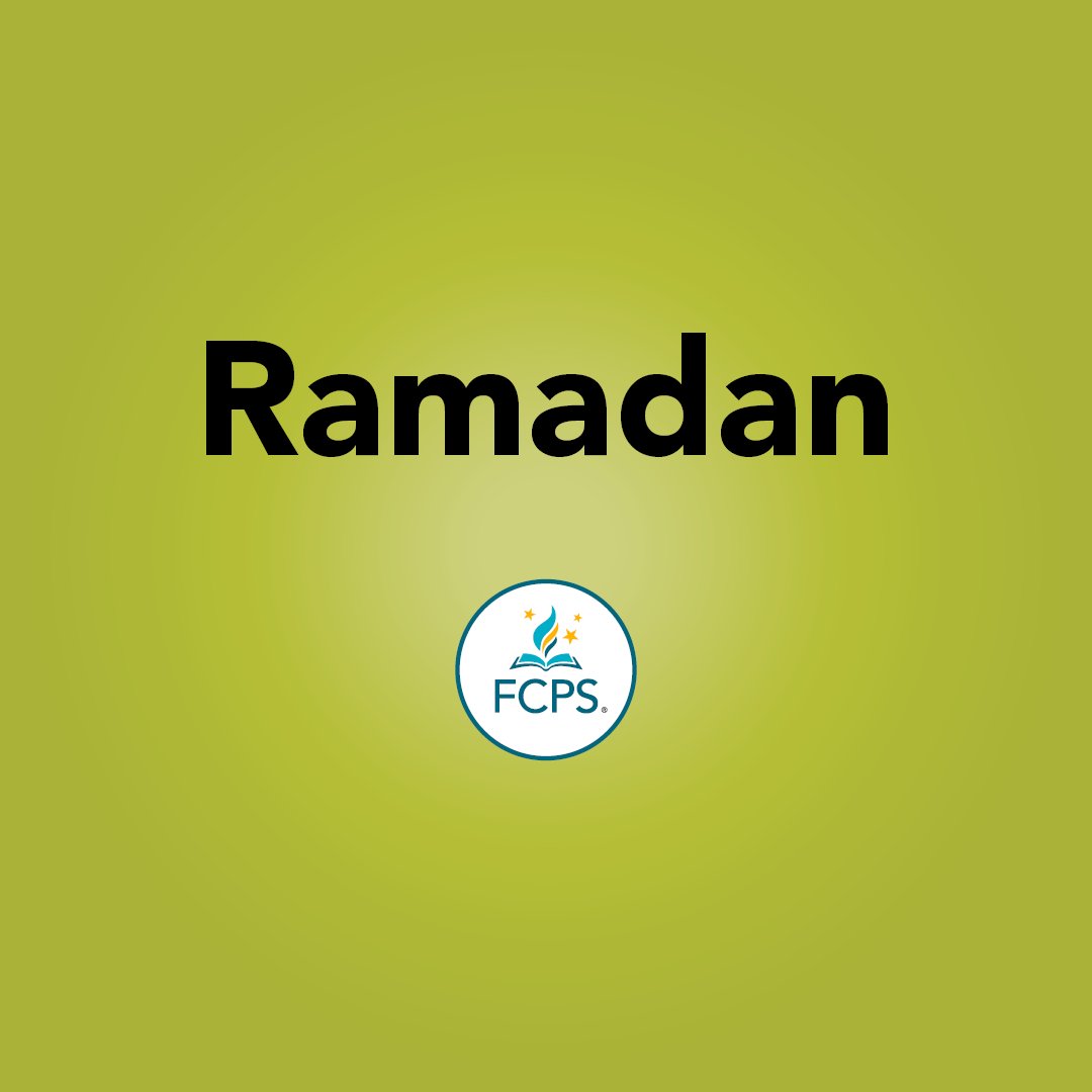 Ramadan Mubarak to those in our community who observe! Ramadan is the most sacred month of the year, a time for spiritual discipline for Muslims, who believe it was during this month that God revealed the first verses of the Quran to Mohammed. #OurFCPS