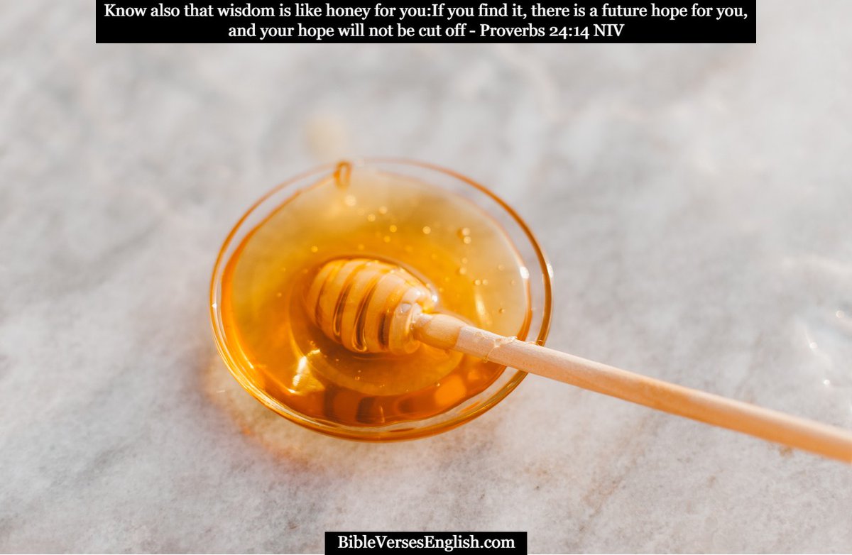 VerseofthedayB's tweet photo. https://t.co/VlUVcI3Dzn - Proverbs 24:14 NIV in English - https://t.co/jMUF7gKYZd https://t.co/AYy0KPZ0mx 
#Jesus #bible #bibleverses #verseoftheday #biblescriptures #bibledaily #readthebible #biblequote #bibleverse #verseoftheday #bibleverseoftheday #verse #bibleverses https://t.co/ySdX7xQRHH
