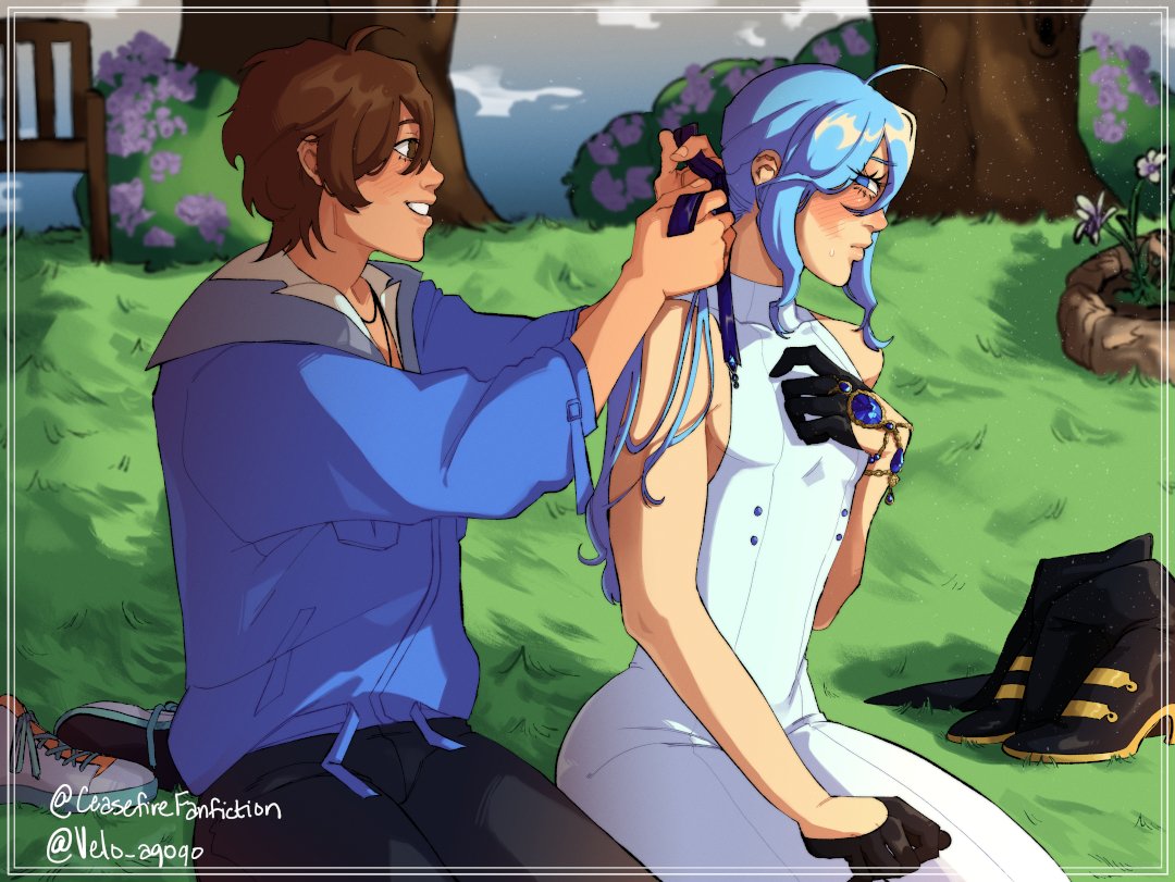 CeasefireFanfic's tweet photo. [Simple Joys and Relaxing Days]
Rated E/NSFW 
Eiden/Edmond
One-shot
No archive warnings apply
📖https://t.co/h0MSvjsFLo

Fluff and smut to celebrate Edmond's birthday! Featuring art by @velo_agogo, used to advertise the fic with permission ♡

#NUcarnival #fanfiction #EiEd https://t.co/y0vpjVeQ9y