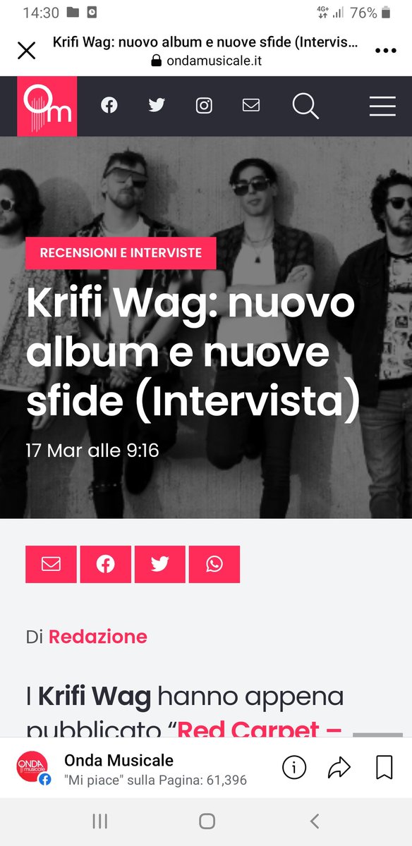 Nuova intervista #krifiwag ondamusicale.it/recensioni-e-i…

#ondamusicale #interview #rockband #rock #rocknroll #italianband #swag #swagtour

grazie <a href="/OndaMusicale/">Onda Musicale</a>