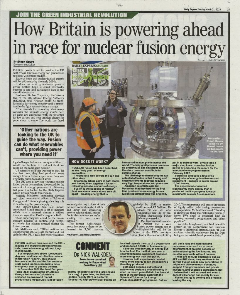 Tokamak Energy tweet media