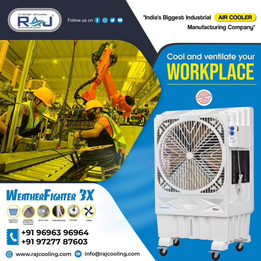 Cool and ventilate your

#newbegining #WeatherFighter3X #Newlaunch #RajWeatherFighter3X #3sideCoolingPad #3sidePadCooler #industrialCooler #BookingsOpen #BookNow #firsttimeinindia #launching #begining #RajCoolingSystems #RefreshingAirJourney