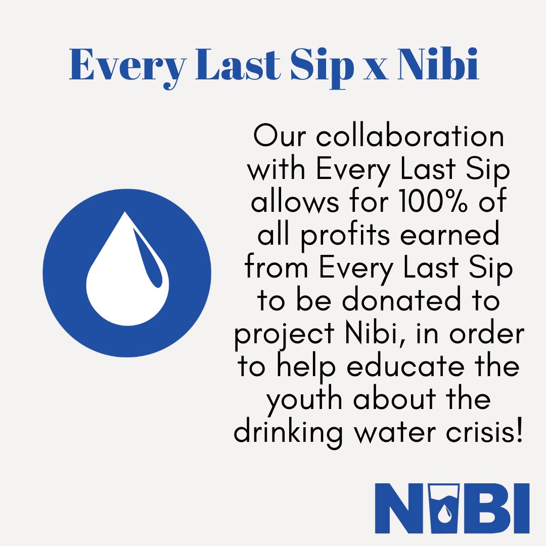 ProjectNibi's tweet image. Nibi is proud to present: Every Last Sip!

We are collaborating with Every Last Sip, a student initiative and sustainable business!