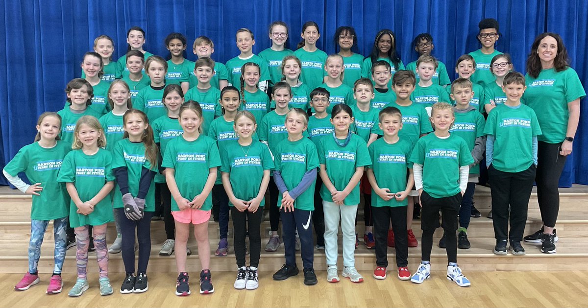 The <a href="/BartonPondES/">Barton Pond Elementary School</a> Bullfrogs are ready to LEAP into our 1st First in Fitness! Thank you to everyone who supports us and helped us get here!