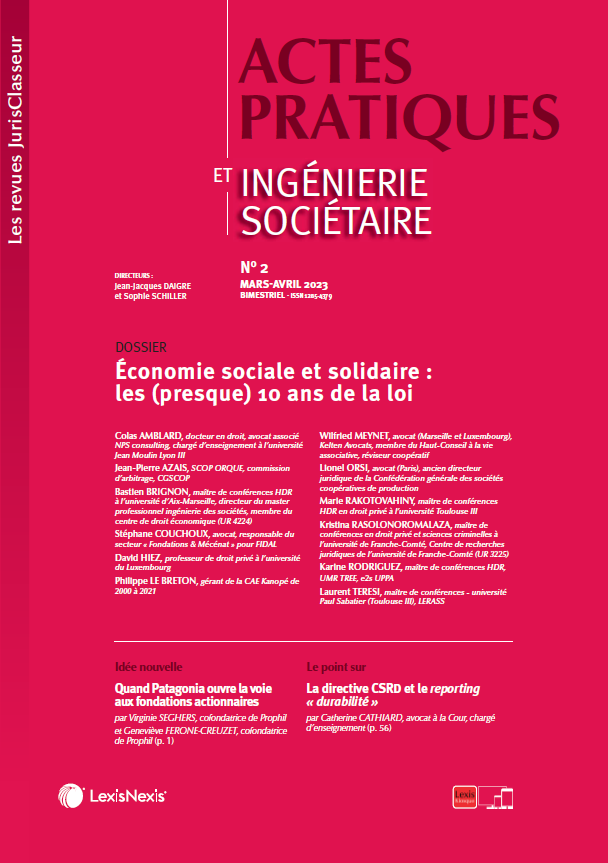 ActesPrat_IS's tweet photo. #APIS n° 2/2023 en ligne !
Retrouvez dans ce numéro :
📌idée nouvelle sur les #fondationsactionnaires avec l'exemple de #Patagonia 
📌dossier sur l'#économiesocialeetsolidaire
📌point sur #directiveCSRD https://t.co/skNHlLO52b