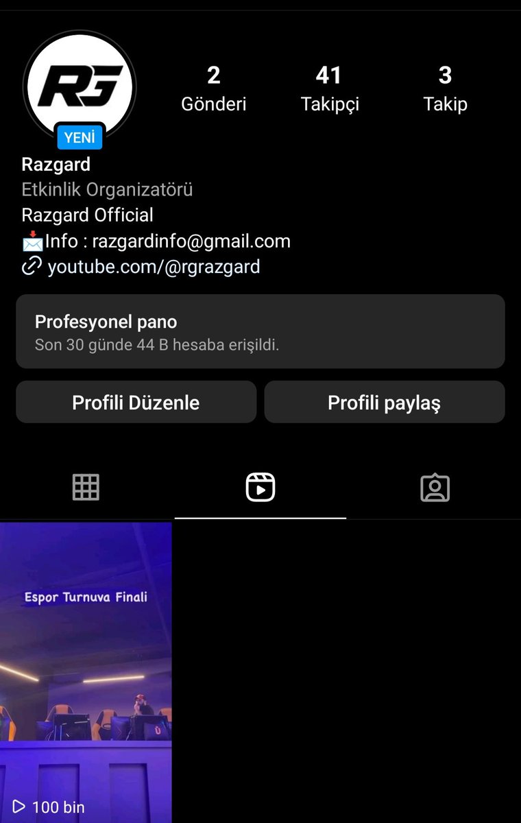 İnstagramda ilk reels videomuz 100 bin görüntülenmeyi geçti bile Woow 🫡
instagram.com/rgrazgard?igsh…
Hemen sizde Razgard İnstagramına bu linkten ulaşabilirsiniz 😇