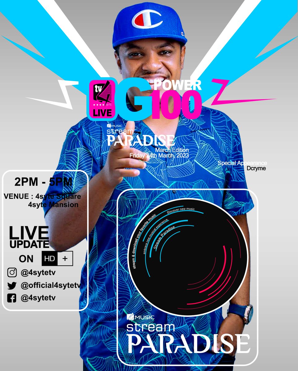 official4SYTETV's tweet photo. #Gpower100 happening this Friday at the 4syte Square. GPOWER 100! The ultimate platform to propel the youngsters into superstardom.
@drcryme https://t.co/33NVmrTYWs