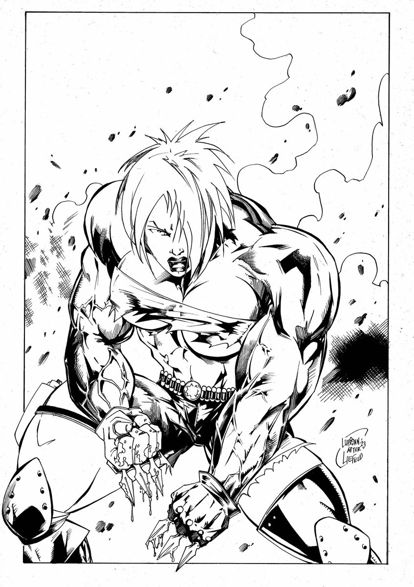 lubisan's tweet photo. I just can't believe how good this looks. Thank @Dave84891465 and @SimoesHarry for making this a fun piece to do. Not a bad homage of @robertliefeld bloodstrike , eh 😎
#comicforeveryone #ComicArt #homagecover https://t.co/xAXKypxwIV