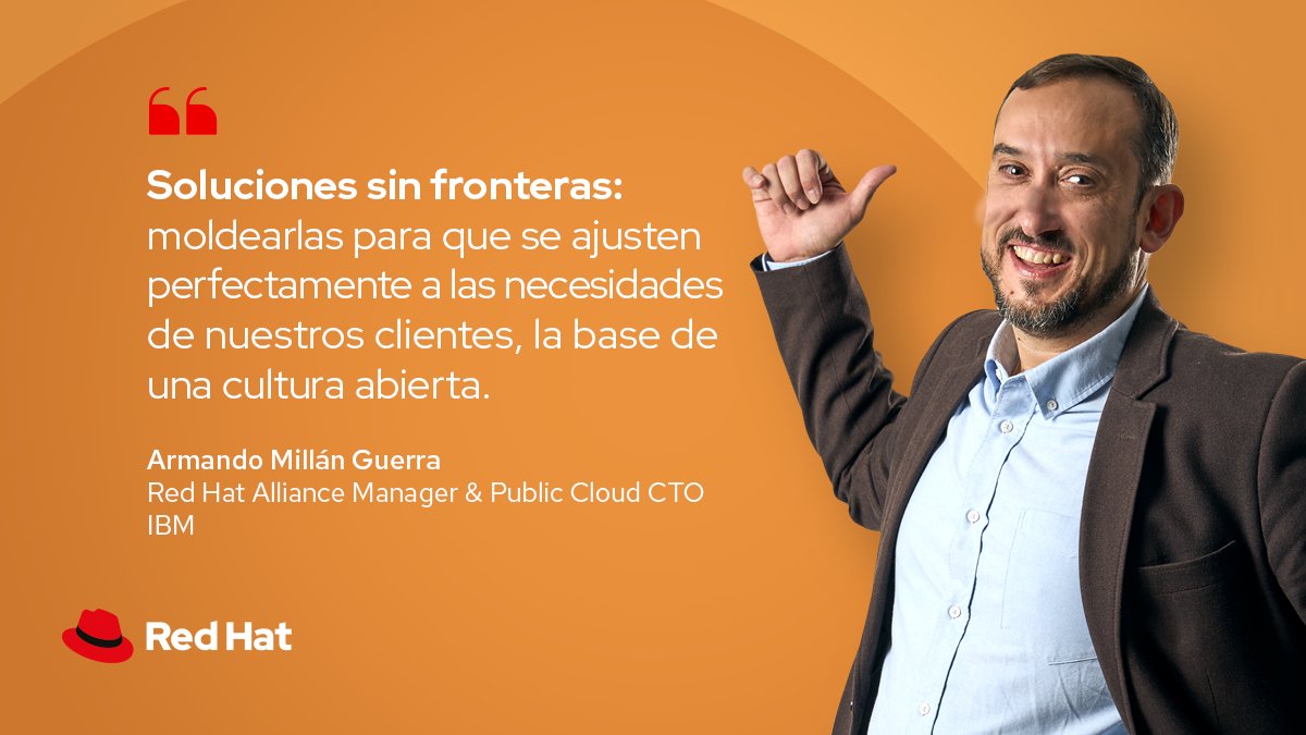 RedHatIberia's tweet photo. .@RedHat y sus partners comparten el compromiso por ofrecer a sus clientes las mejores soluciones a sus necesidades. Es la base de una #CulturaAbierta 

Porque Red es más que un color.
#RedIsMore

@IBM_ES 
https://t.co/JPP8HA8W3d https://t.co/YTPwZrS5iP