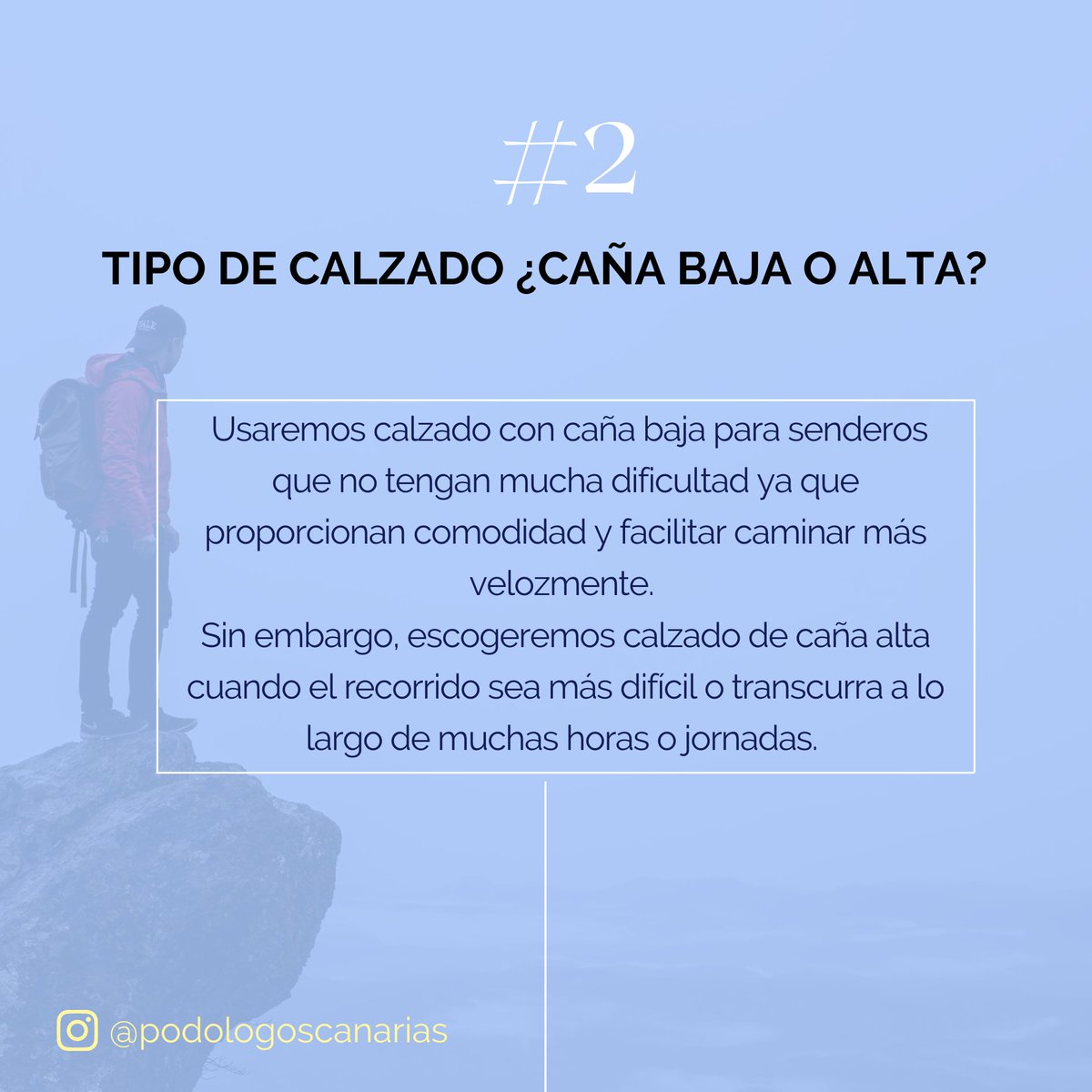 PodologosCa's tweet photo. Con el comienzo de la primavera apetece mucho salir a recorrer los rincones más bonitos de cada una de nuestras 8 #IslasCanarias 🇮🇨

Aquí van consejos para elegir un buen #calzado de #senderismo

#podología #cuidadodepies #primavera #yovisitoalpodologo #aventura  #caminar #spring https://t.co/aggrPqgXH7