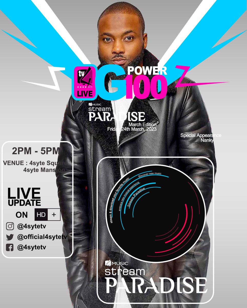 official4SYTETV's tweet photo. #Gpower100 happening this Friday at the 4syte Square. GPOWER 100! The ultimate platform to propel the youngsters into superstardom.
@iamnanky https://t.co/7KZOyBiGcL