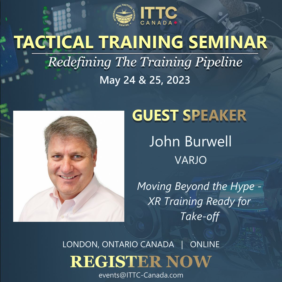 Our speaker agenda is FULL! Register now for the upcoming ITTC Tactical Training Seminar "Redefining the Training Pipeline." This two-day event is held in London, ON Canada (virtual attendance also). To register, email events@ittc-canada.com.
#ITTC_Canada #varjo #simulation