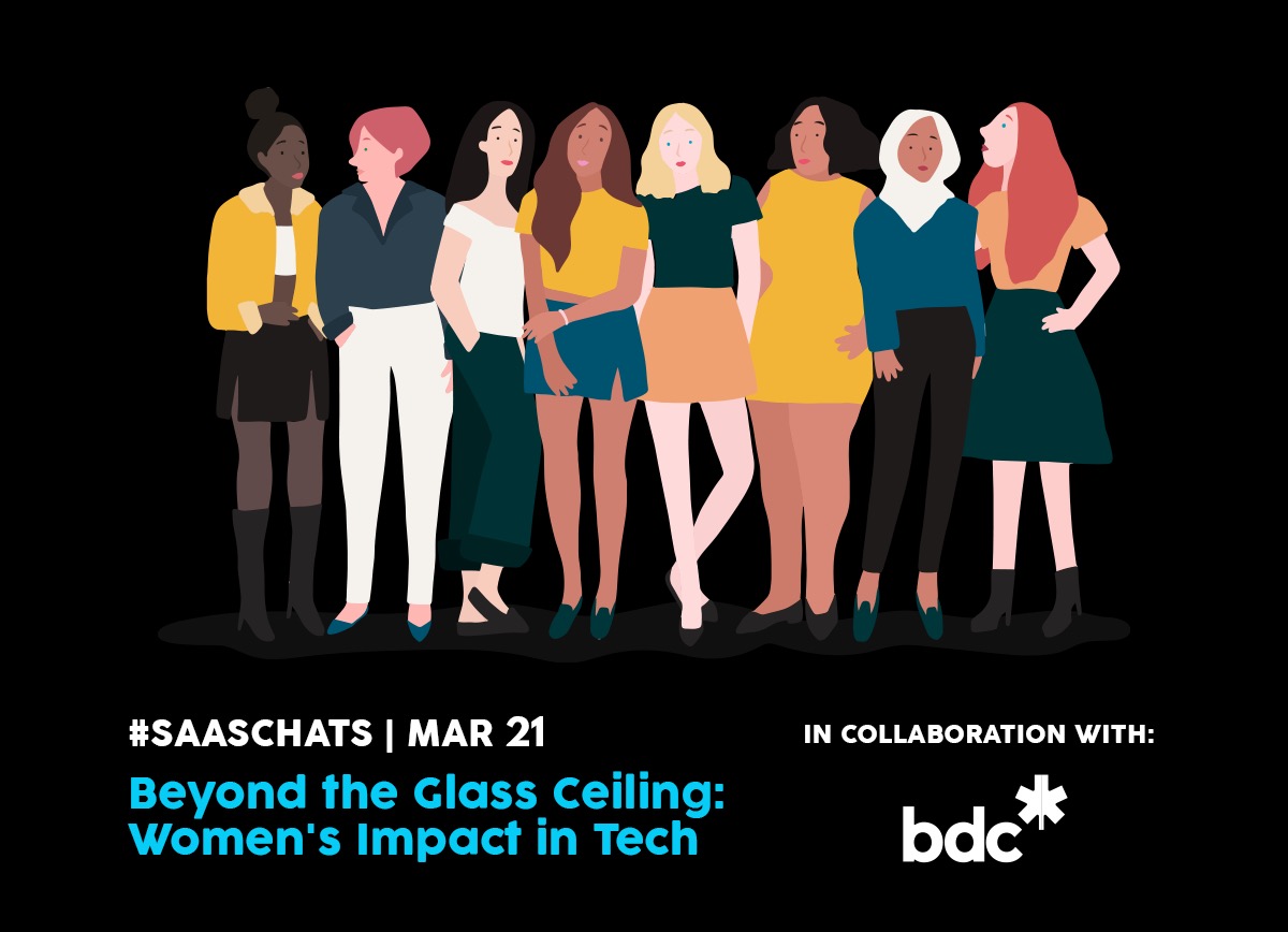 #IWD is more than just one day. It's an ongoing conversation.

That's why we're THRILLED to highlight the voices of some inspiring #womenintech for today's #SaaSChats - Beyond the Glass Ceiling: Women's Impact in Tech, Presented by <a href="/bdc_ca/">BDC</a> 

Tune in LIVE at 12 PM ET 💬