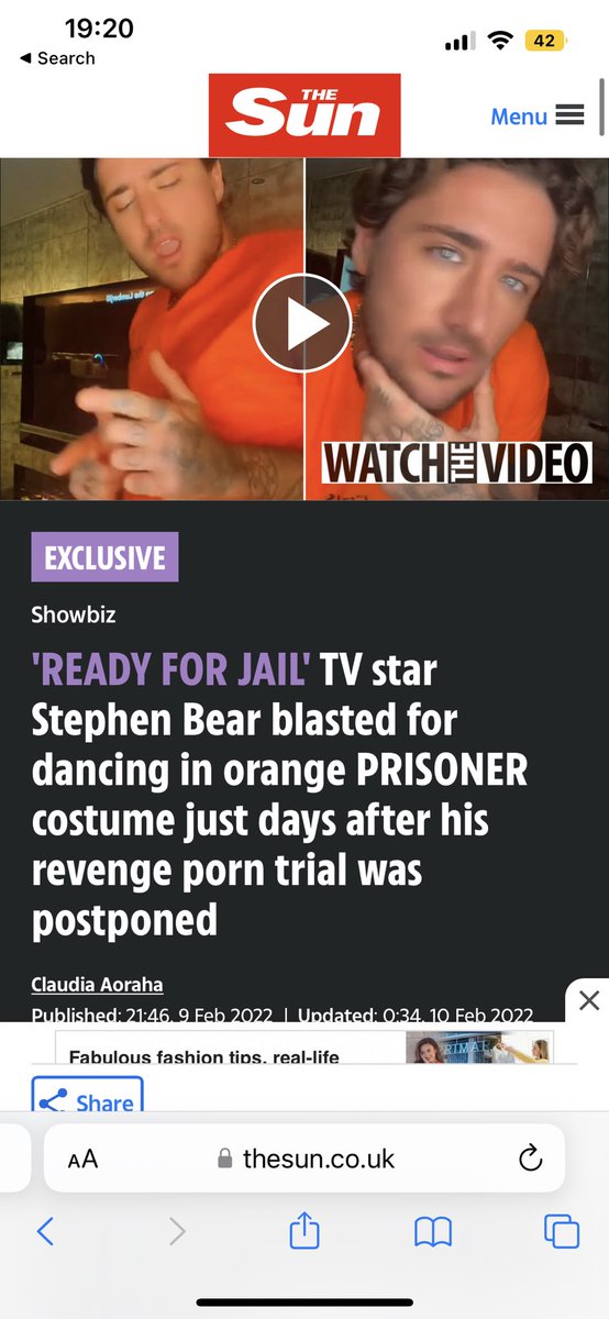 Thankyou for all watching ! If you did watch #georgiavsbear you would see the day the court case got moved I was so upset. On the same day to celebrate bear and his partner bought matching prisoner costumes and proceeded to create porn content and promote it on Twitter.