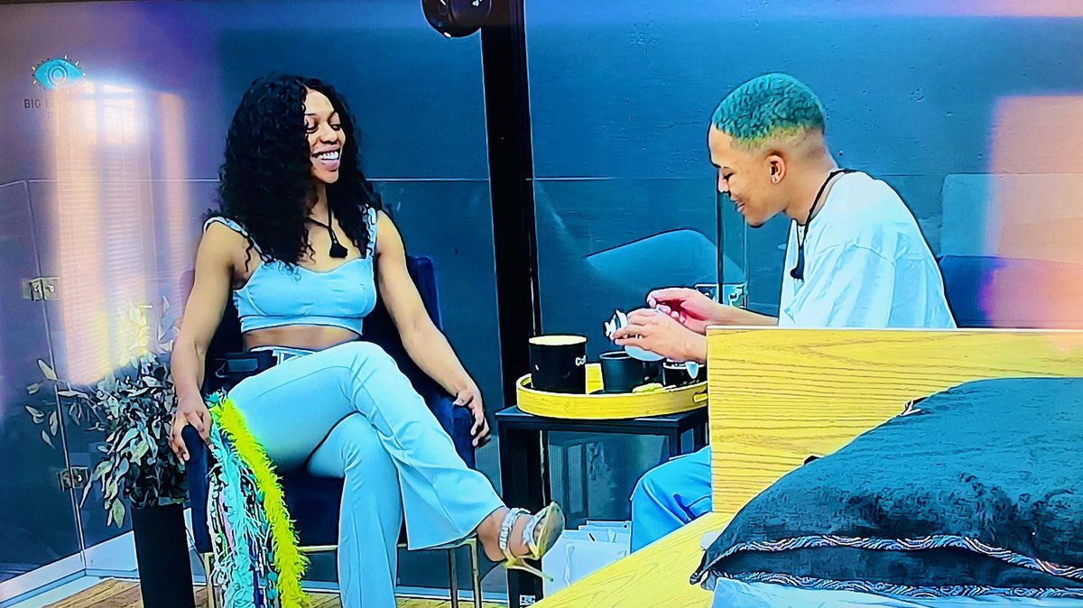 KartKayla's tweet photo. Khoffie with khosi on,and our todays guest is thabang as you are watching let’s keep voting 🤌🏻🥹🙏🏻#BBTitans #Khosireigns #khosiThwala #KhosiTillDay78 #BBTitians https://t.co/Y6uM644UNw