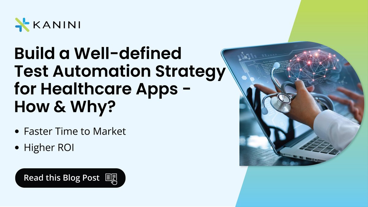 A robust test automation strategy is essential to ensure healthcare applications function properly and meet regulatory requirements. 

Learn how to build an effective test automation strategy in healthcare hubs.la/Q01HsknY0

#testautomation #healthcare #testingautomation