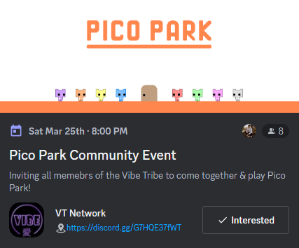 DigiVybe's tweet photo. This weekend on #Discord the #VTNetwork is hosting a community night playing #PicoPark! Come hangout & make new friends!
Saturday March 25th 8 PM EST
๐คhttps://t.co/q3E42NJaV7 https://t.co/potyVPzFfJ