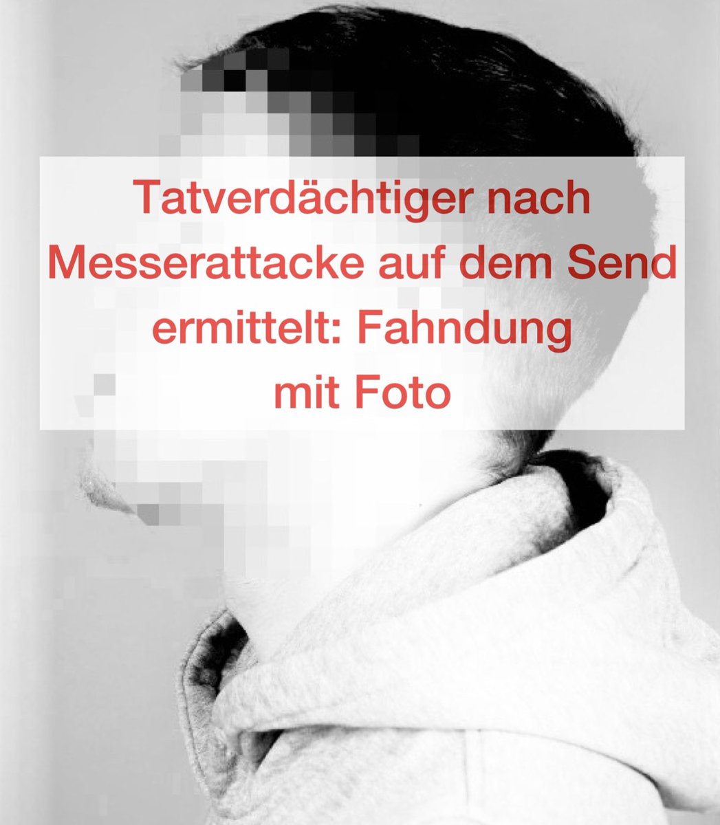 +++ Mordkommission ermittelt Tatverdächtigen nach Messerangriff auf Münsteraner Send - 
Fahndung läuft auf Hochtouren +++
Hinweise zum Aufenthalt nehmen wir per 📞unter 0251 275-0 oder per Hinweisportal entgegen.

Mehr: muenster.polizei.nrw/presse/mordkom…

#PolizeiMünster #MS #Münster